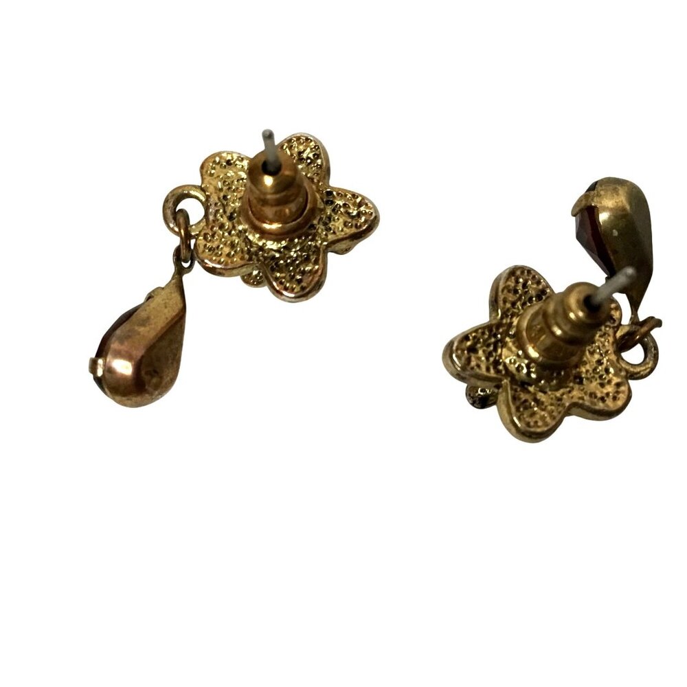 VCLM Women Vintage Enamel Floral Fringe Necklace Earrings Set Boho Festival Art - Picture 6 of 9